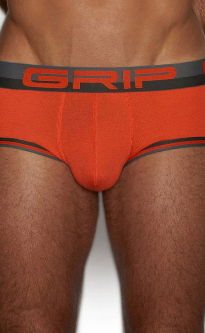 【C-IN2】Grap mesh midriff briefs- (orange, blue, yellow)