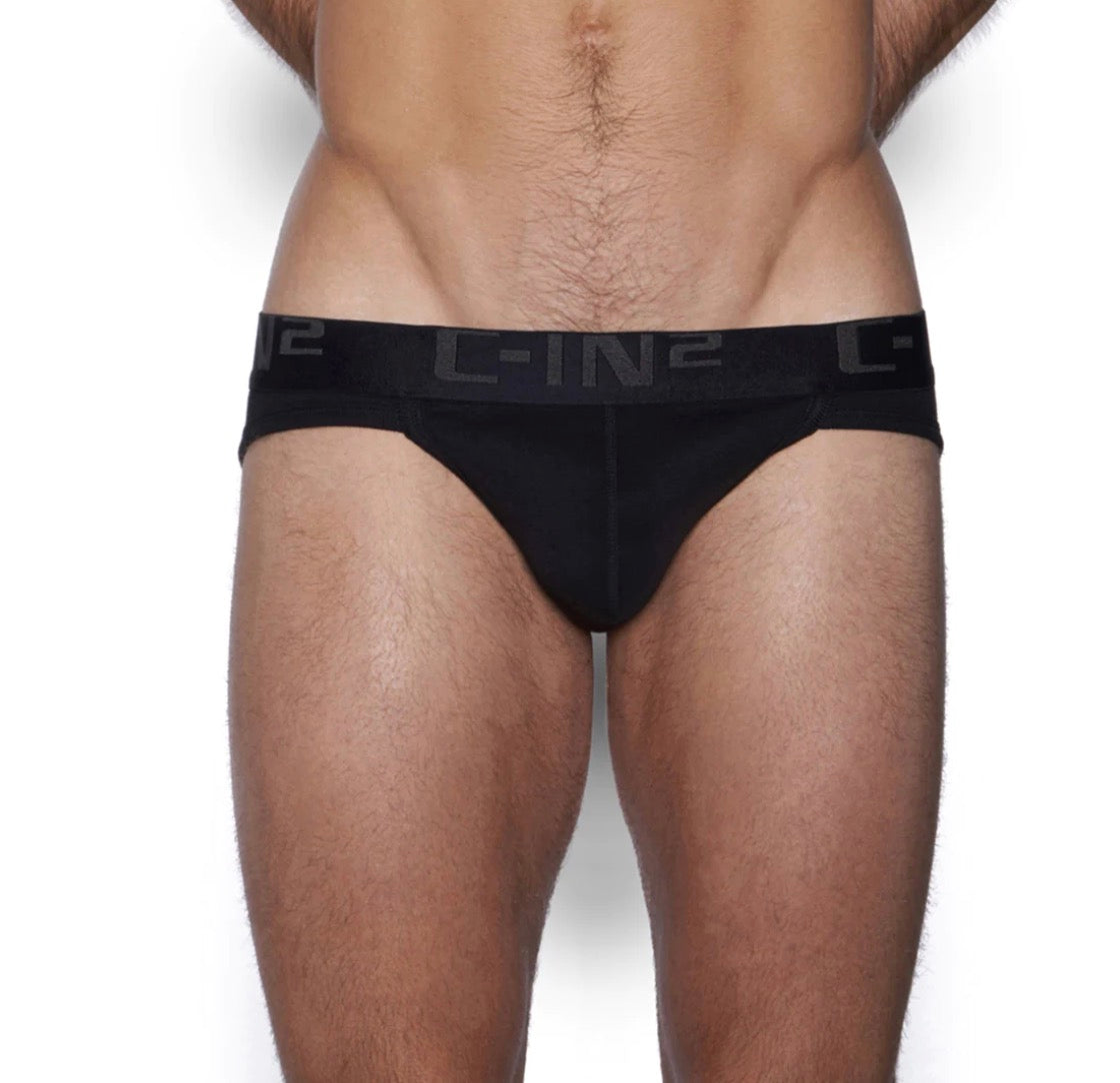 【C-IN2】Core low-waist sports briefs (white, black)