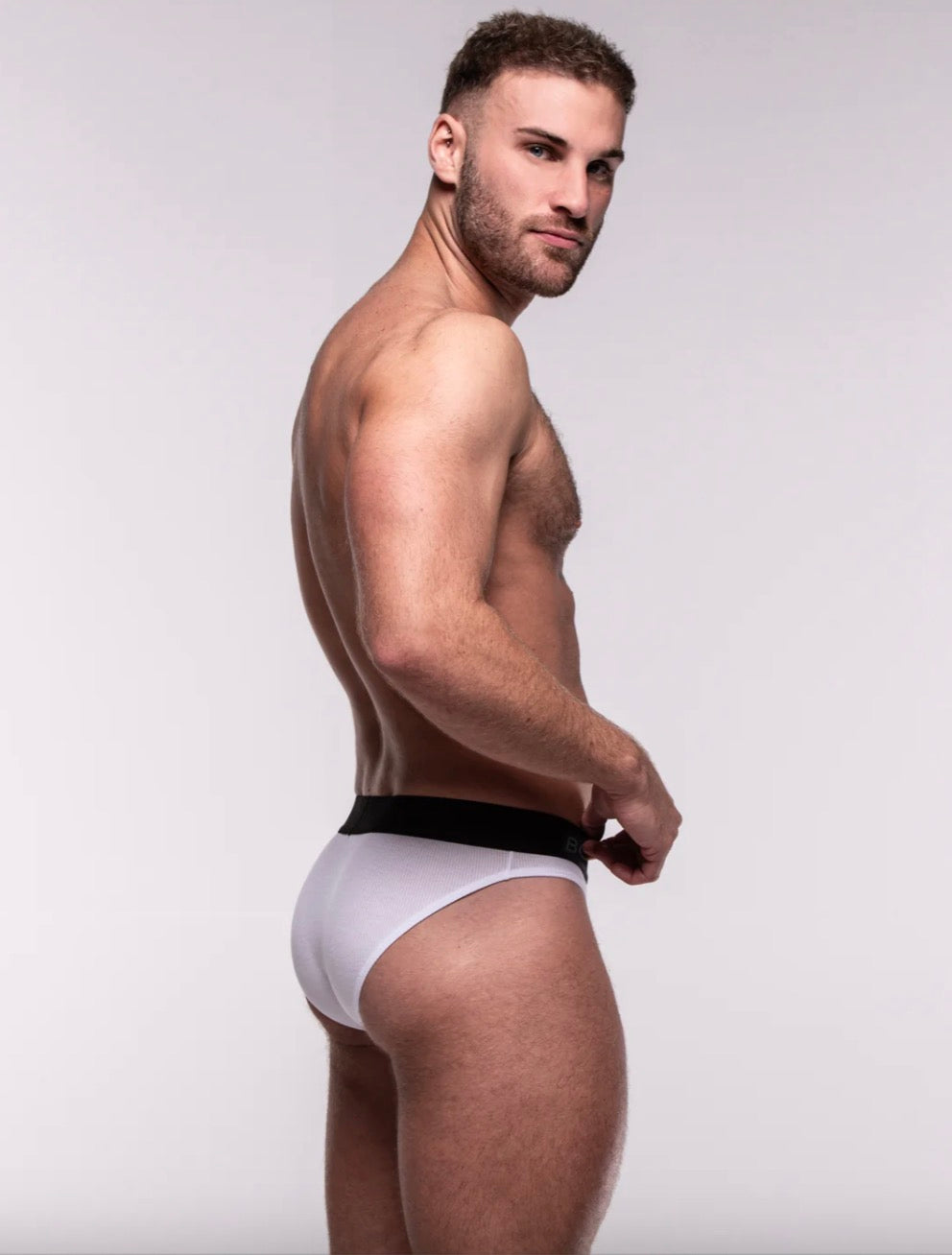 【BOX】Men’s Classic Ribbed Briefs – White