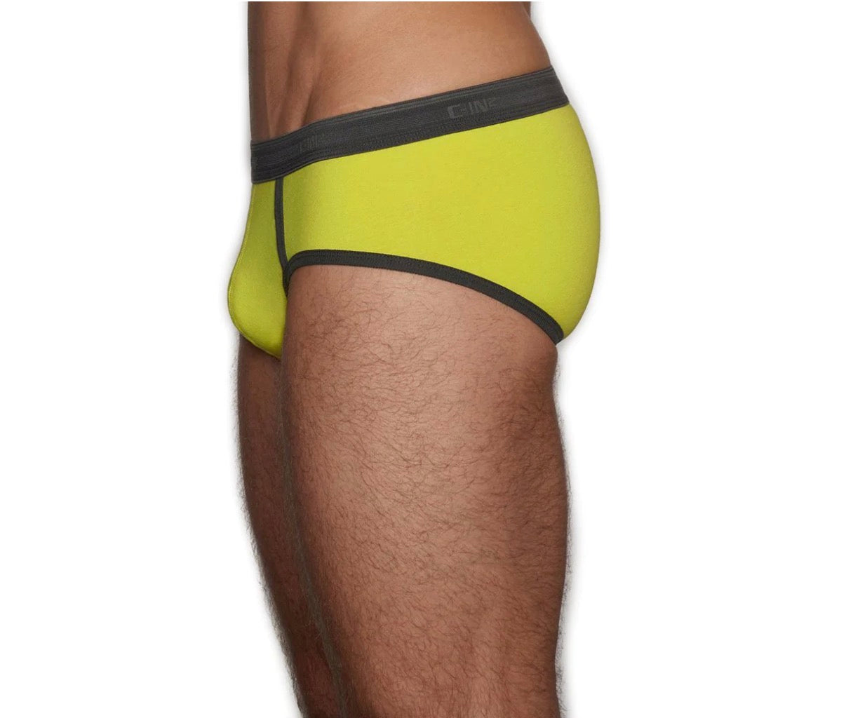 【C-IN2】Slate retro front placket briefs-Rey Yellow