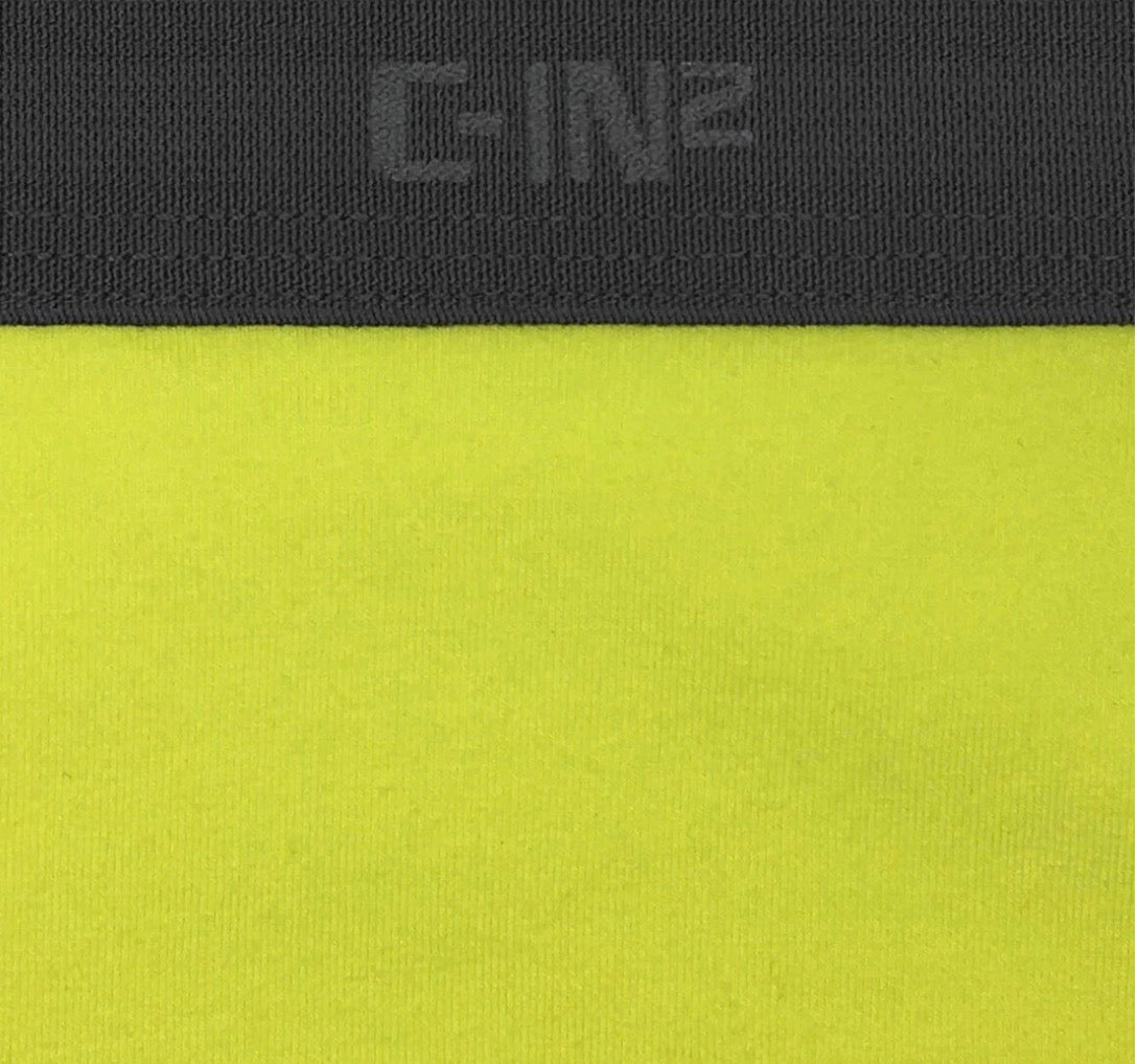 【C-IN2】Slate retro front placket briefs-Rey Yellow