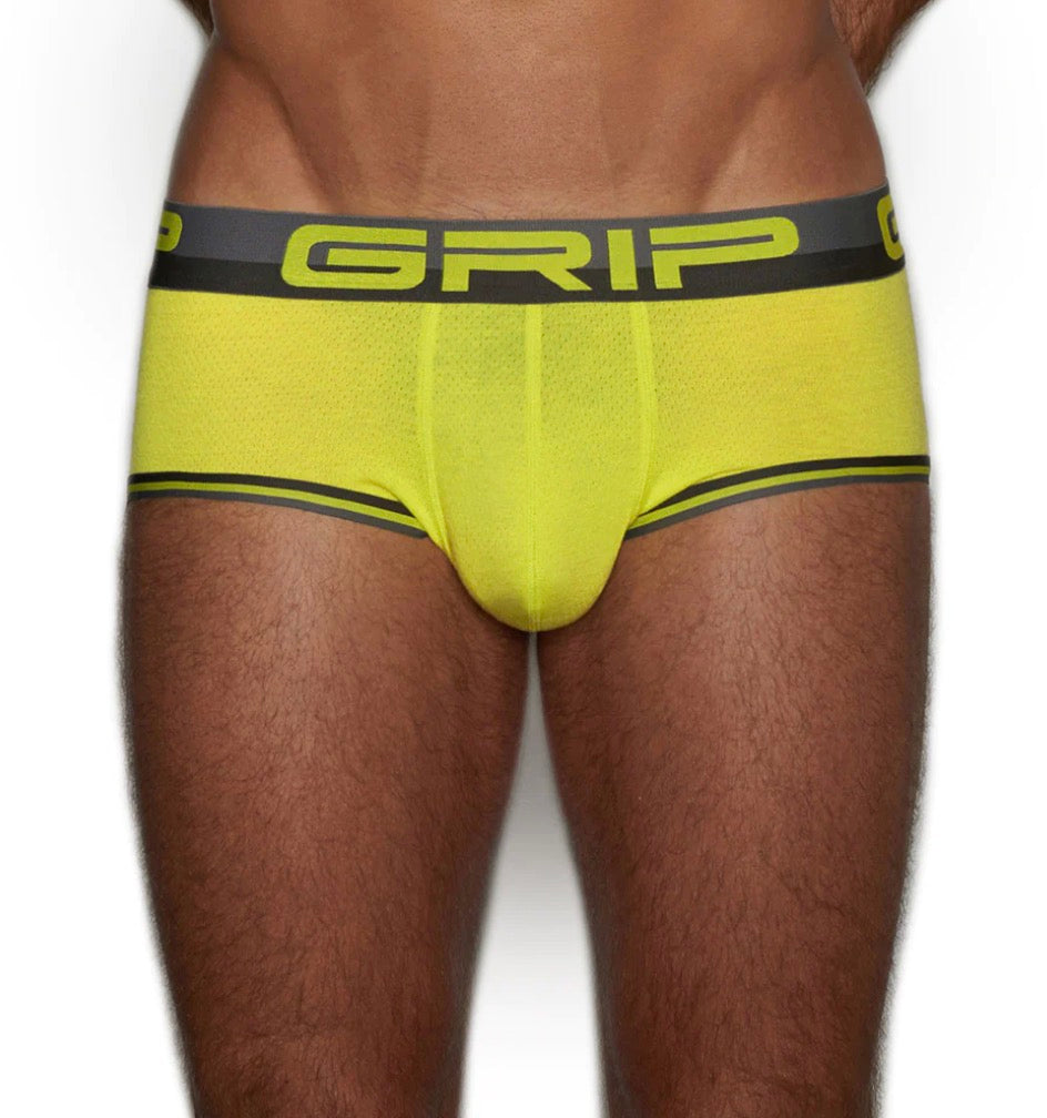 【C-IN2】Grap mesh midriff briefs- (orange, blue, yellow)
