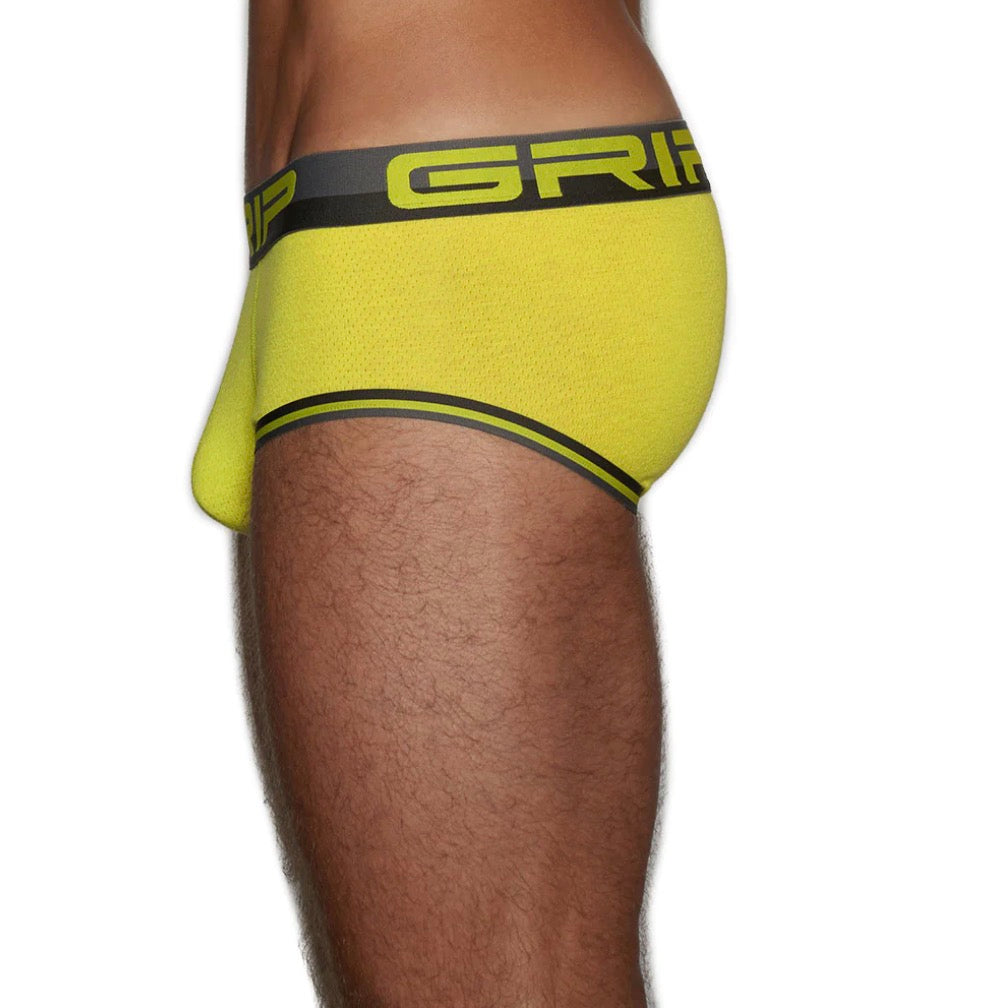 【C-IN2】Grap mesh midriff briefs- (orange, blue, yellow)