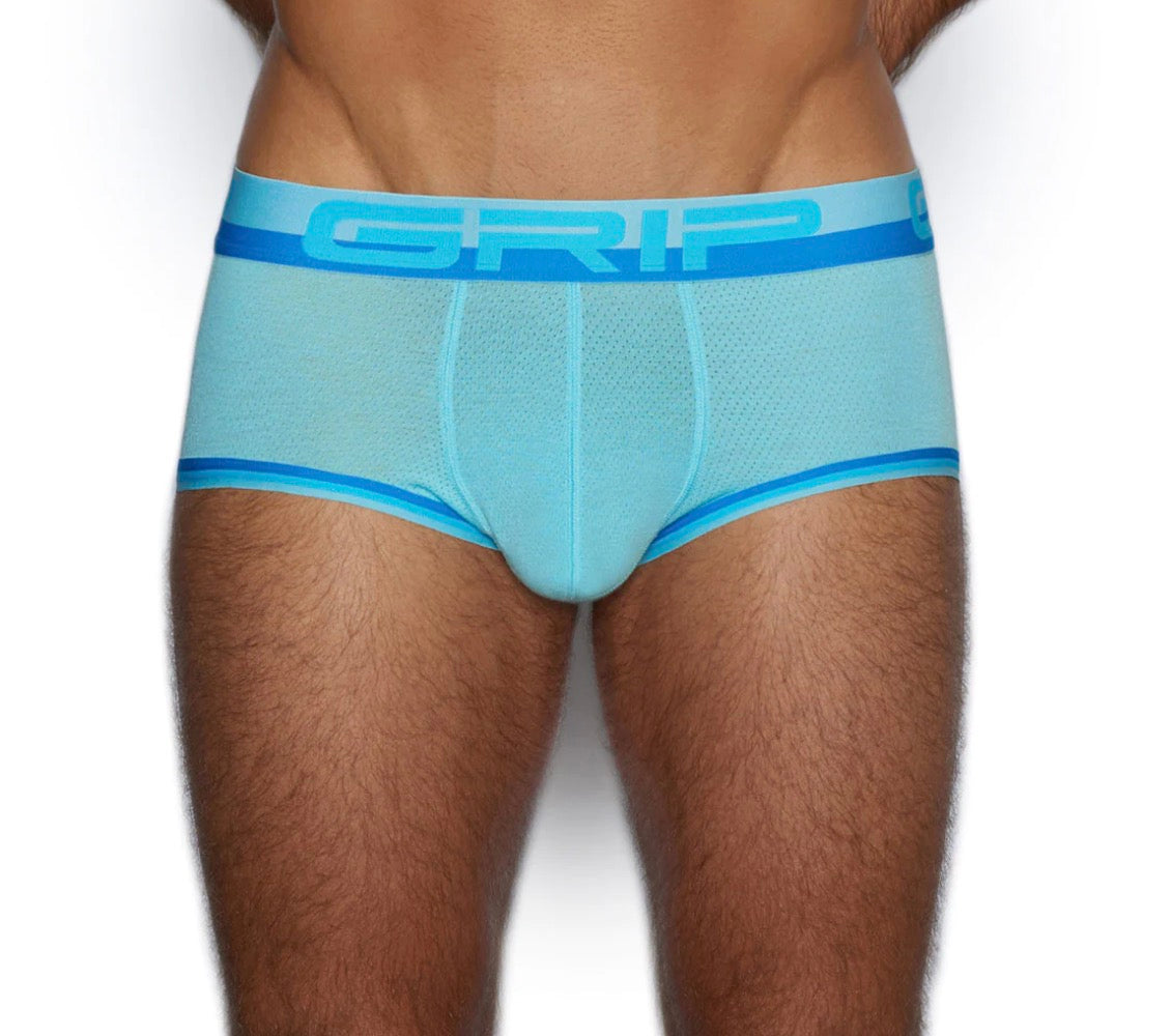 【C-IN2】Grap mesh midriff briefs- (orange, blue, yellow)