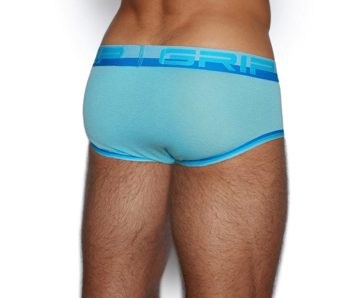 【C-IN2】Grap mesh midriff briefs- (orange, blue, yellow)