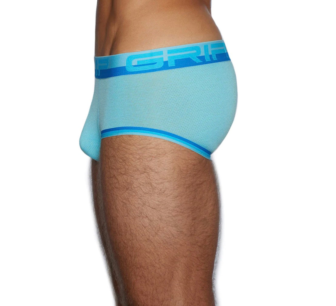 【C-IN2】Grap mesh midriff briefs- (orange, blue, yellow)