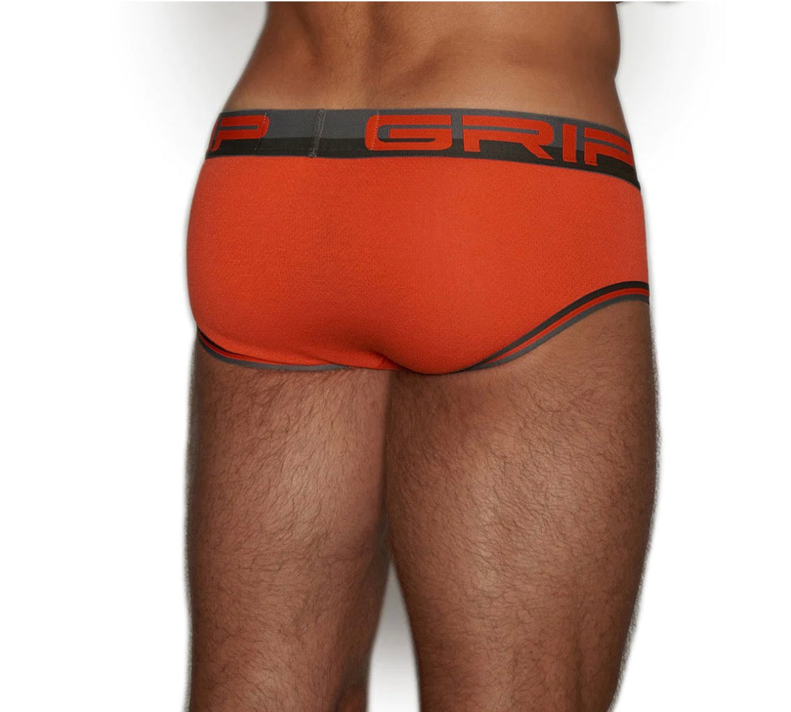 【C-IN2】Grap mesh midriff briefs- (orange, blue, yellow)