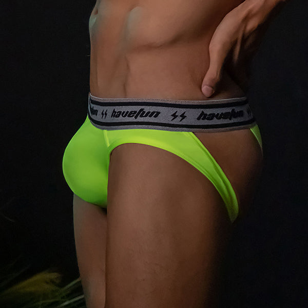 "HaveFun" ultra-fine fiber super hip-lifting elastic underpants-(black, blue, white, green)