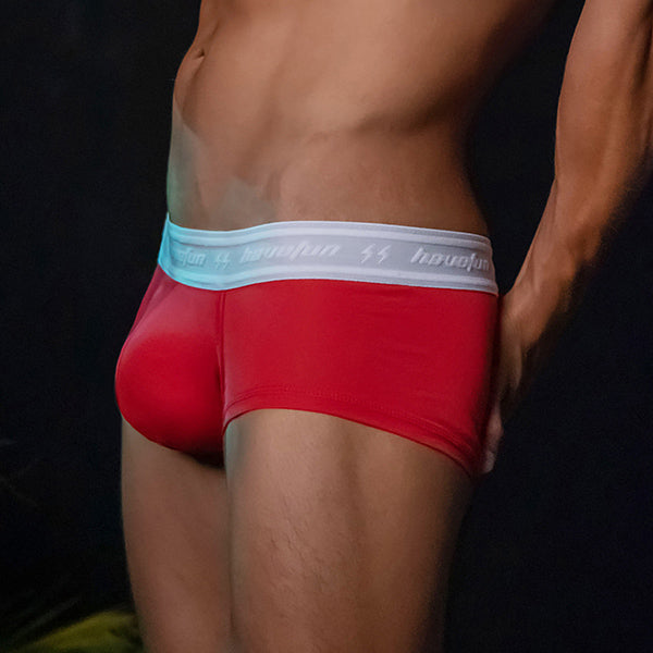 "HaveFun" American cotton boxer briefs (black, white, red)