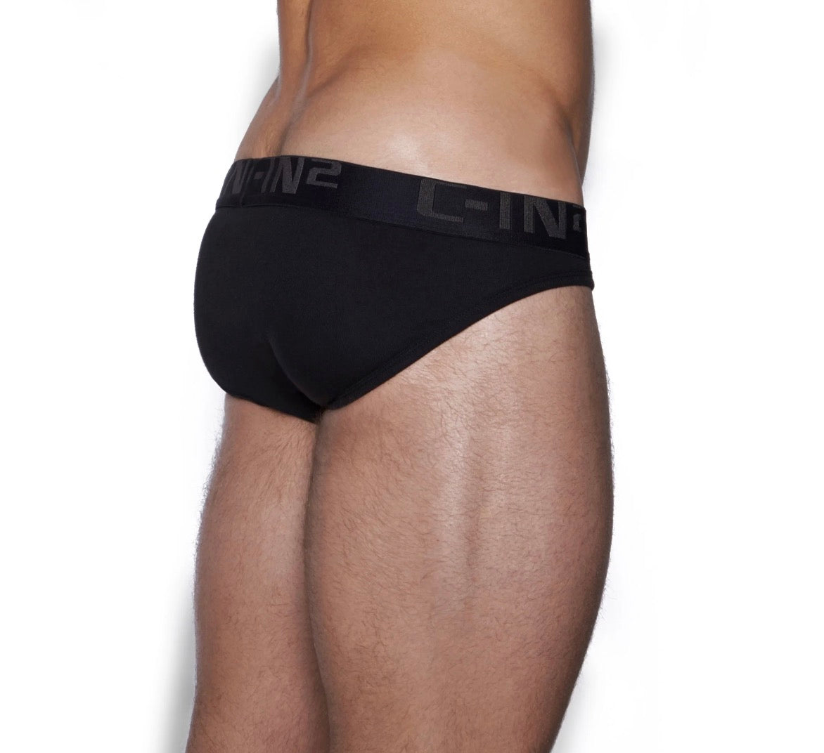 【C-IN2】Core low-waist sports briefs (white, black) 