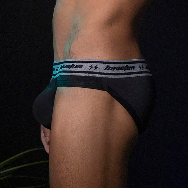 "HaveFun" Microfiber Briefs-[Armor] (Black, Blue, White, Green)