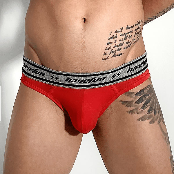 "HaveFun" American cotton briefs-[Classic] (Black, White, Red) 