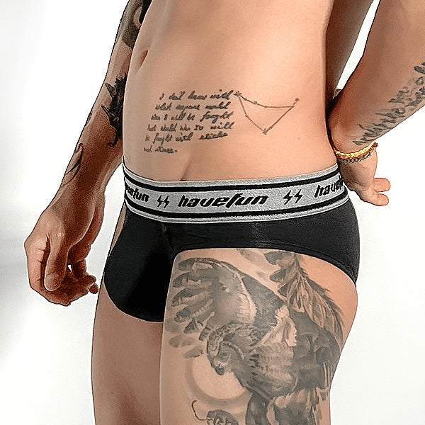 "HaveFun" American cotton briefs-[Classic] (Black, White, Red) 